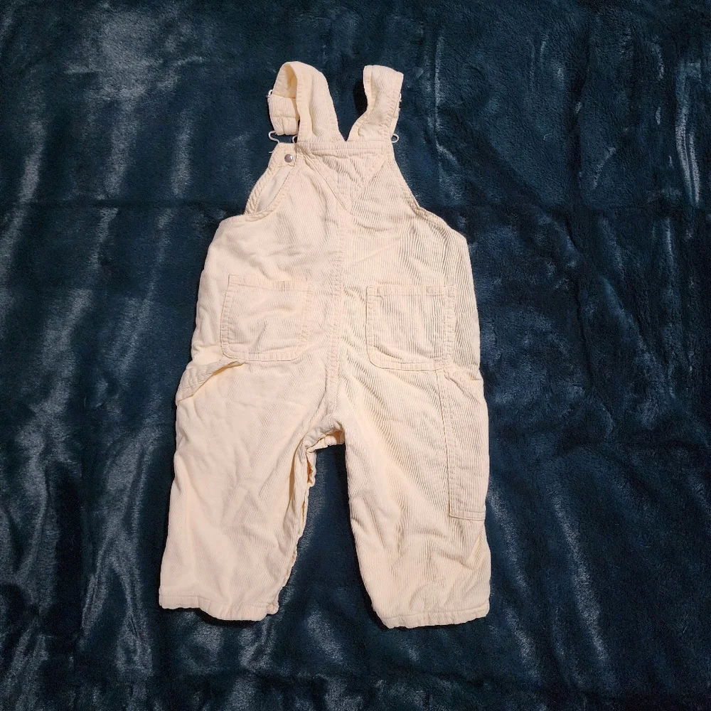 Baby GAP‎ Cream Corduroy Overalls 6-12M